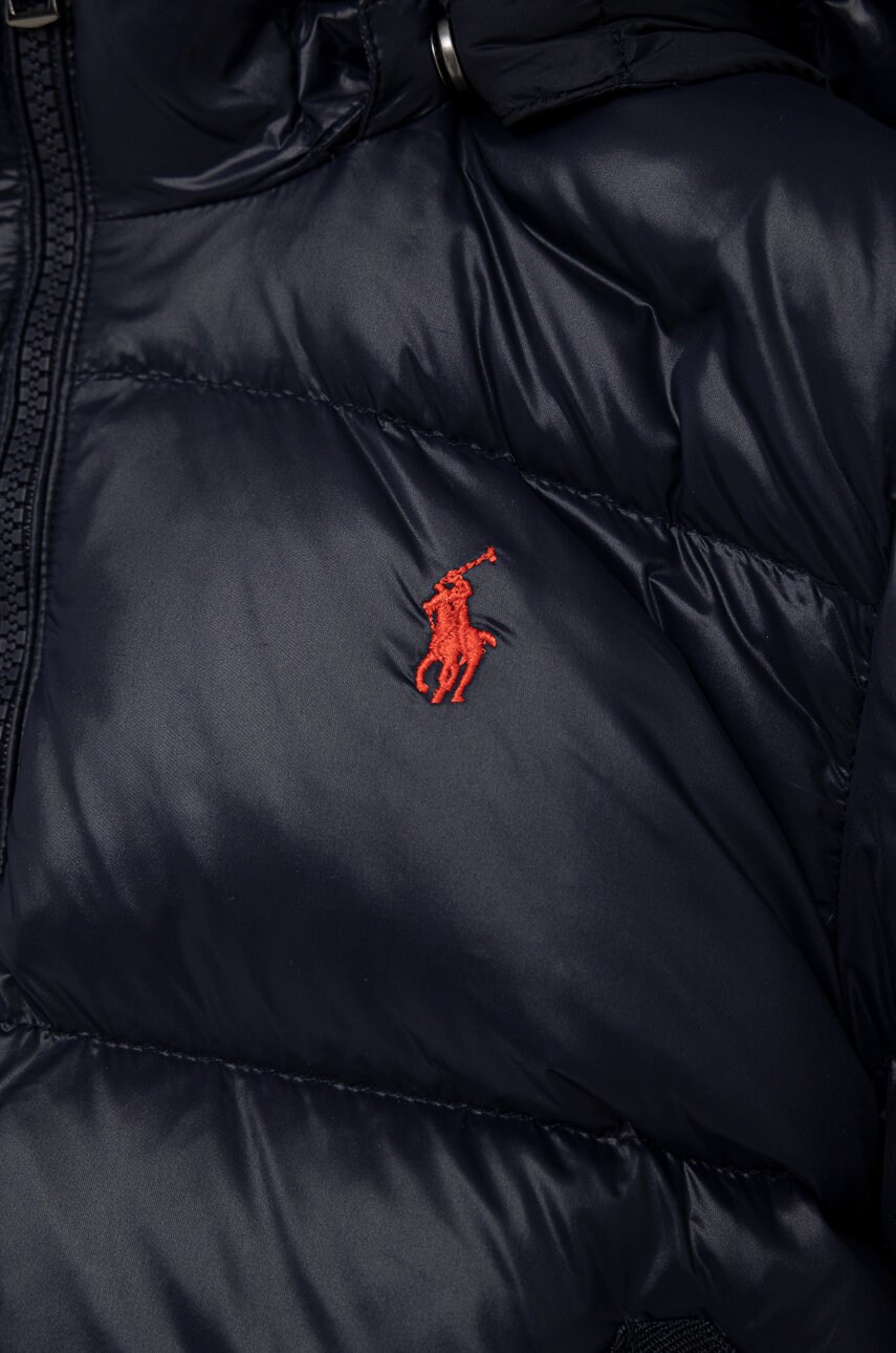 

Дитяча пухова куртка Polo Ralph Lauren колір синій
