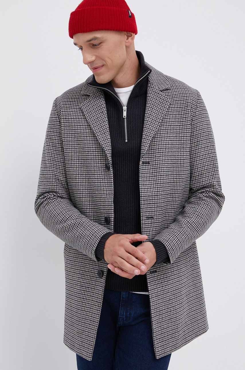

Палто Produkt by Jack & Jones мъжко в кафяво с преходна изолация, Кафяв