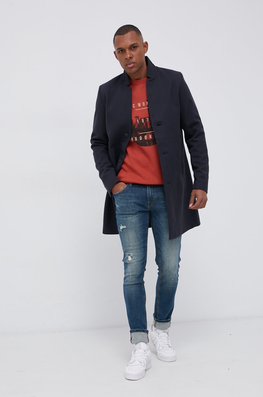 

Пальто Premium by Jack&Jones чоловіче колір синій перехідне