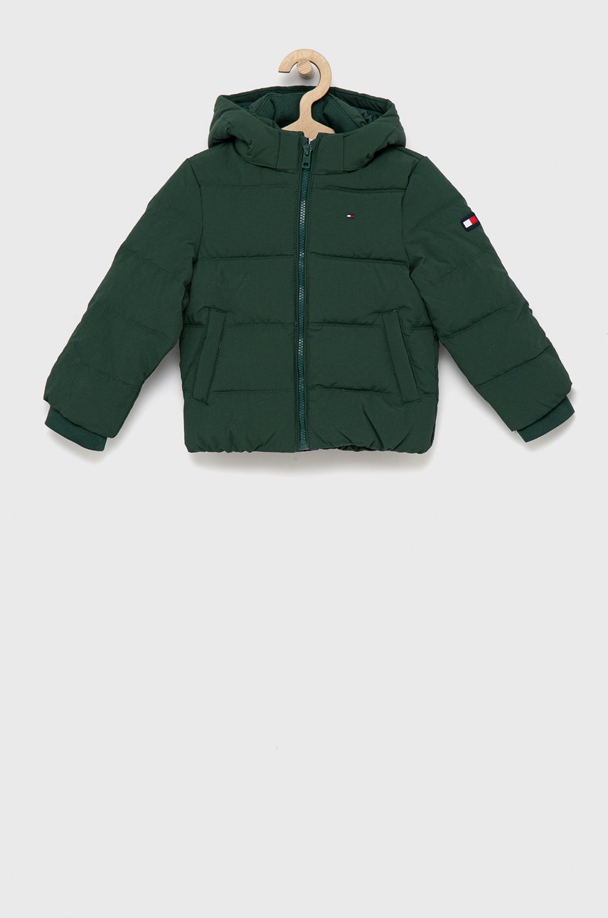 

Детско яке Tommy Hilfiger в зелено, Зелен