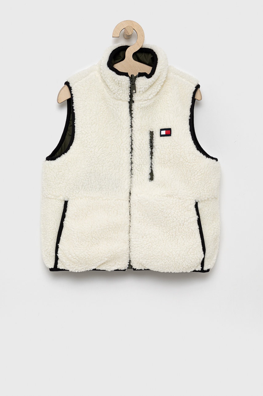 

Дитяча двостороння безрукавка Tommy Hilfiger колір зелений
