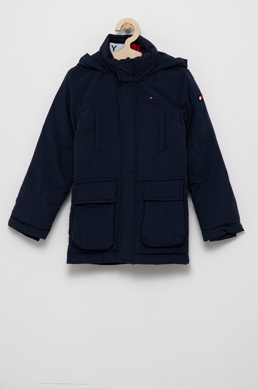 

Детско яке Tommy Hilfiger в тъмносиньо, Тъмносин