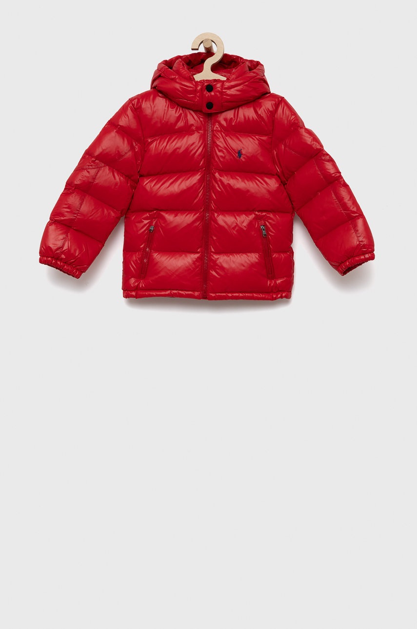 

Детско пухено яке Polo Ralph Lauren в червено, Червен