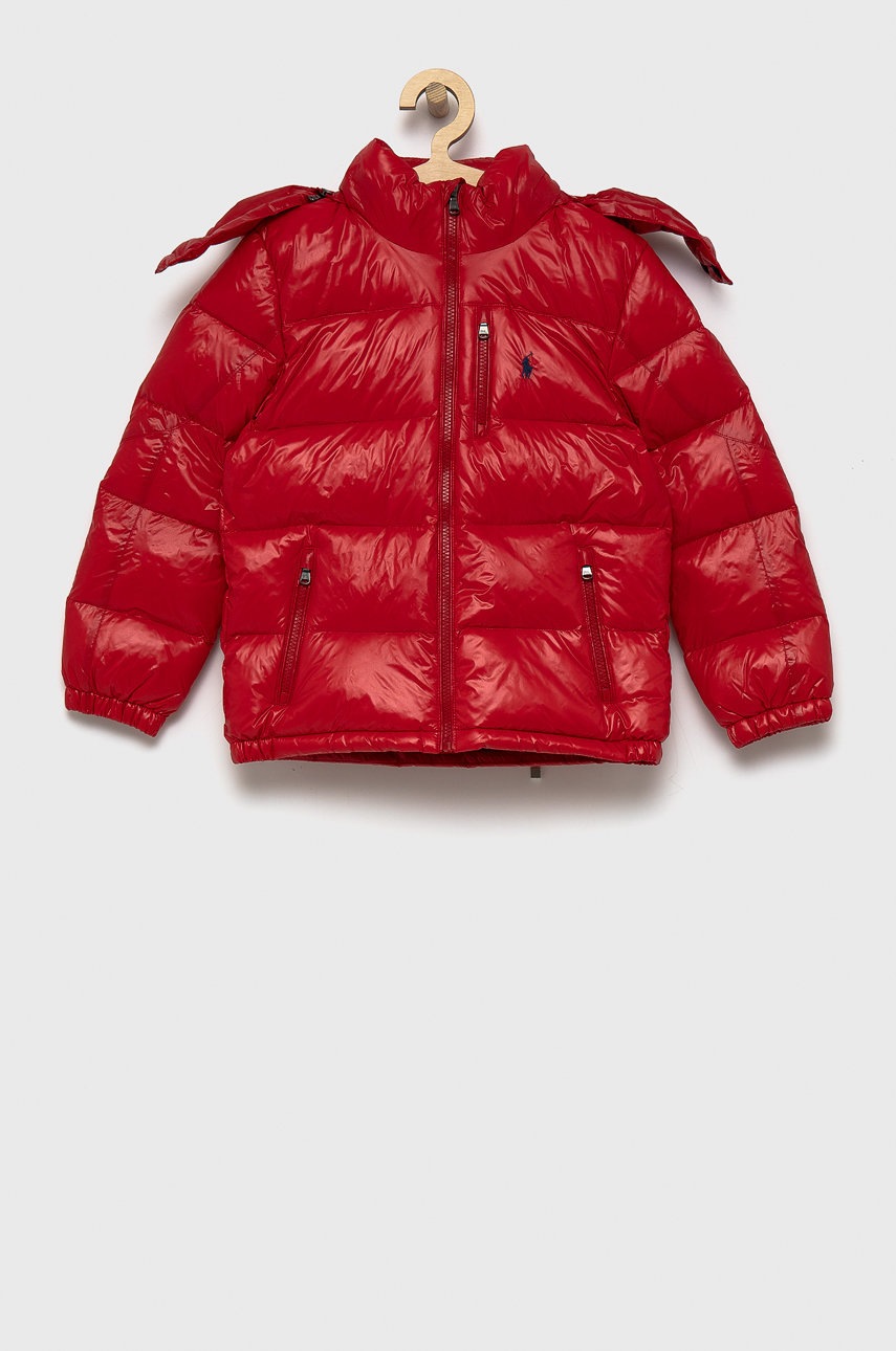 

Детско пухено яке Polo Ralph Lauren в червено, Червен