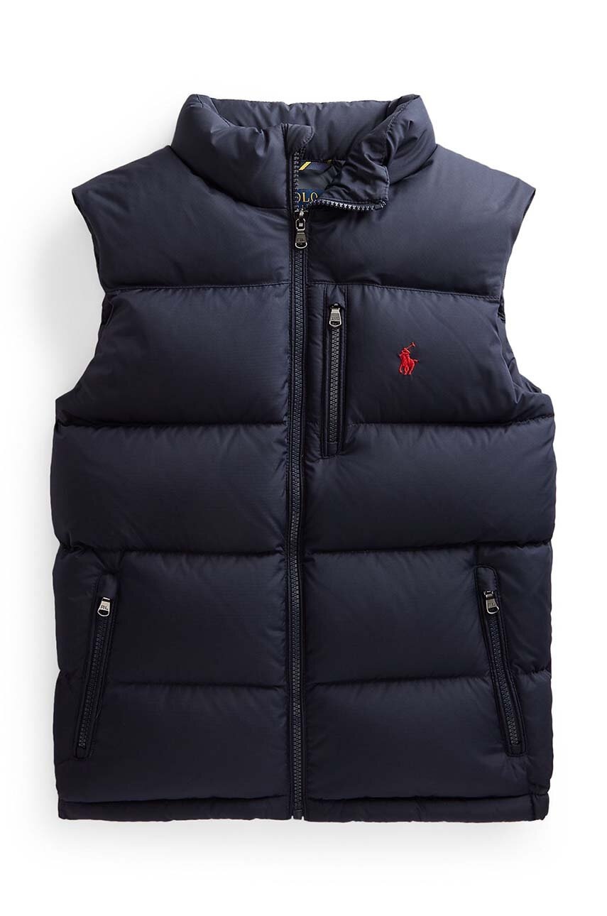 

Детски пухен елек Polo Ralph Lauren в тъмносиньо, Тъмносин