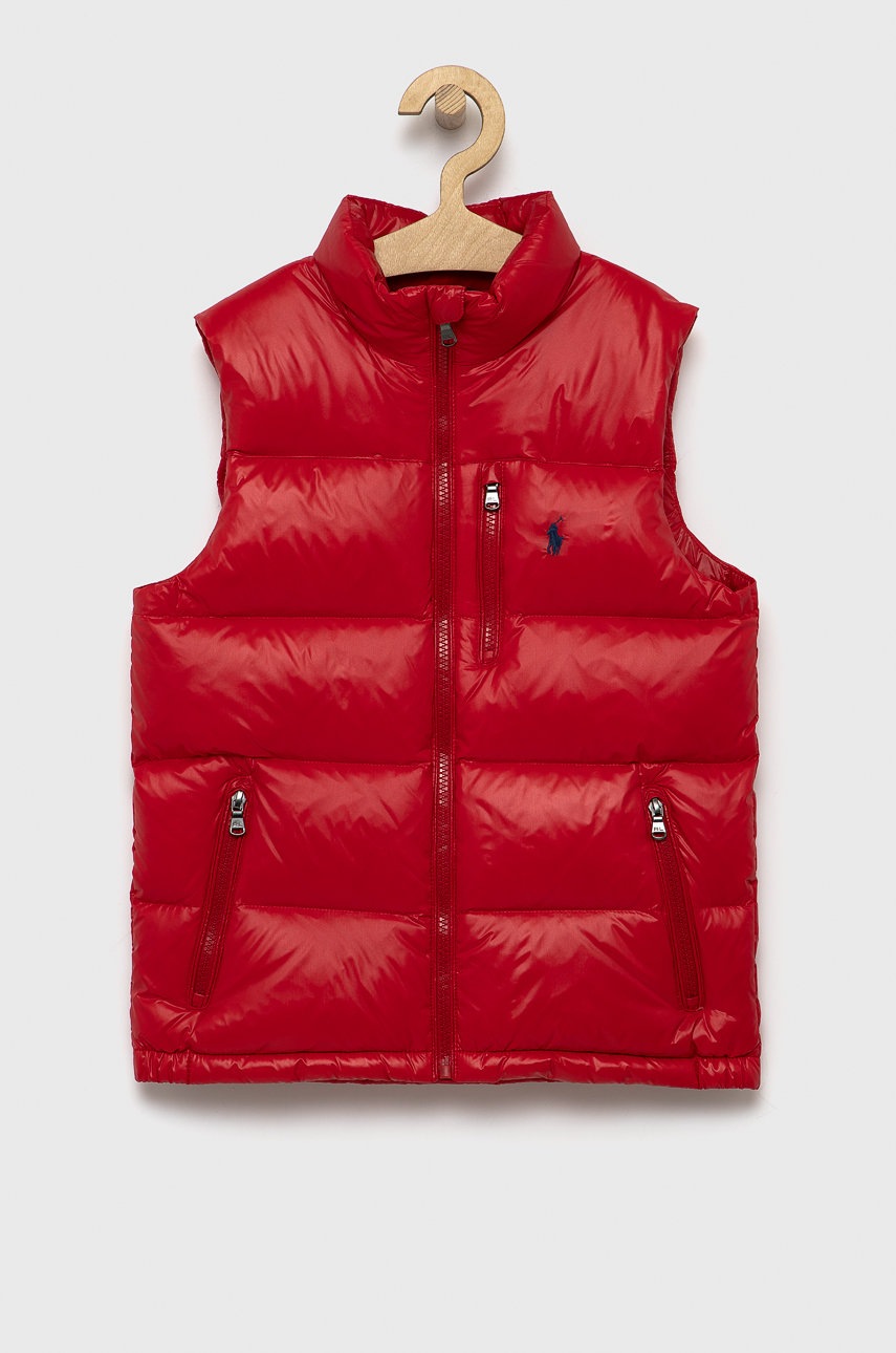 

Детски пухен елек Polo Ralph Lauren в червено, Червен