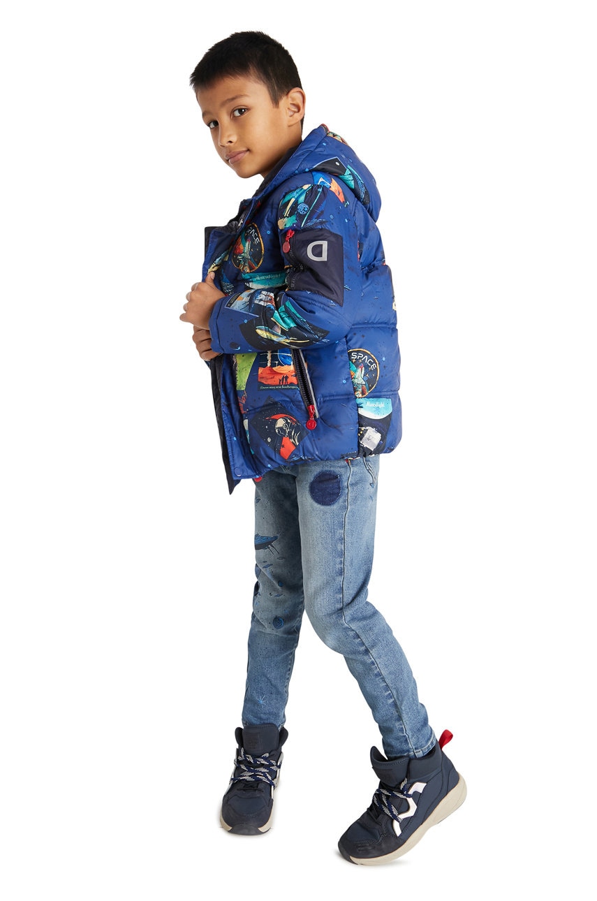 

Детско яке Desigual в тъмносиньо, Тъмносин