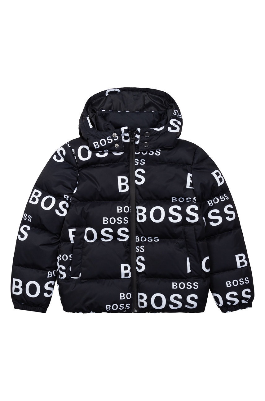 

Дитяча пухова куртка Boss колір чорний