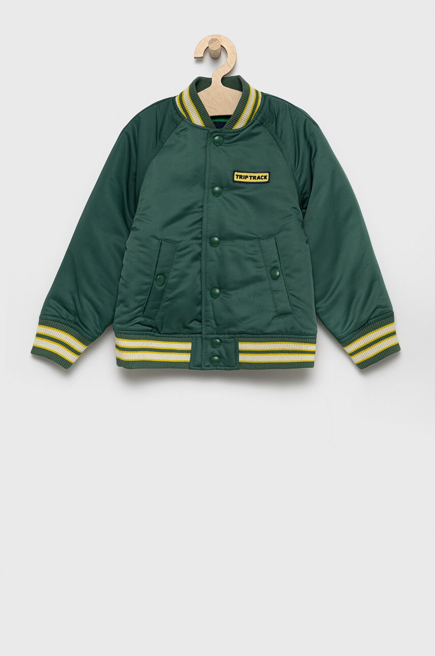 United Colors Of Benetton geacă bomber pentru copii culoarea verde
