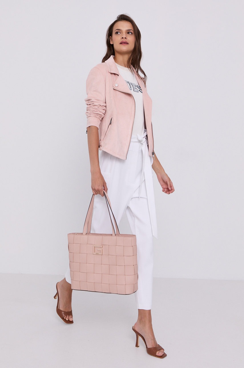 

Куртка Guess женская цвет розовый переходная
