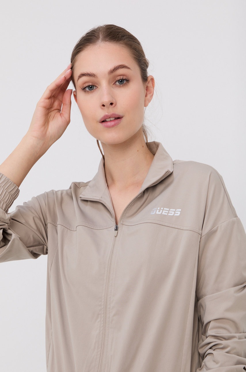 

Суичър Guess дамски в жълто, Бежов
