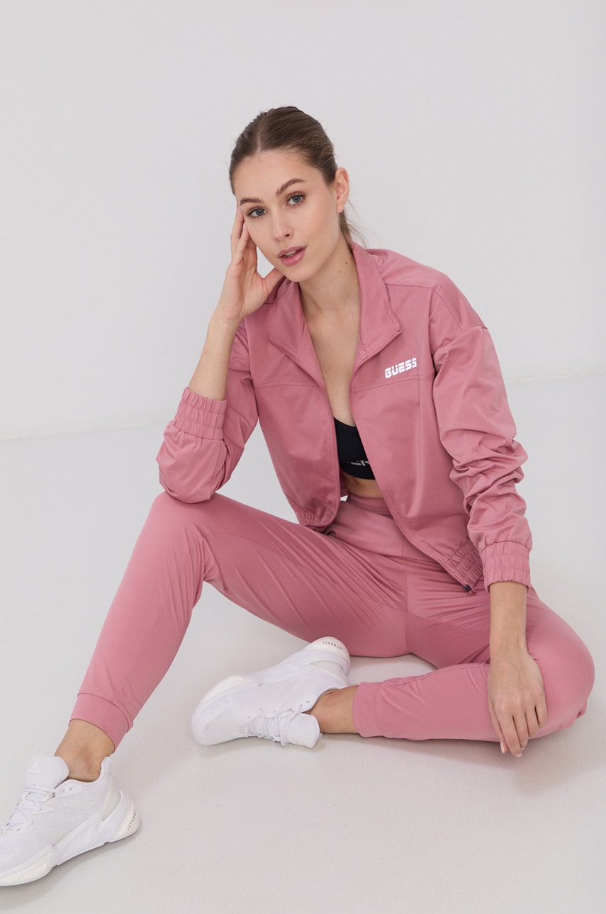 Guess Bluza damska kolor różowy