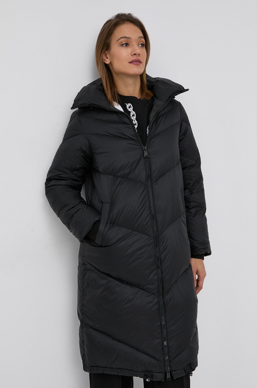 

Пухено яке Guess дамско в черно със зимна изолация, Черен