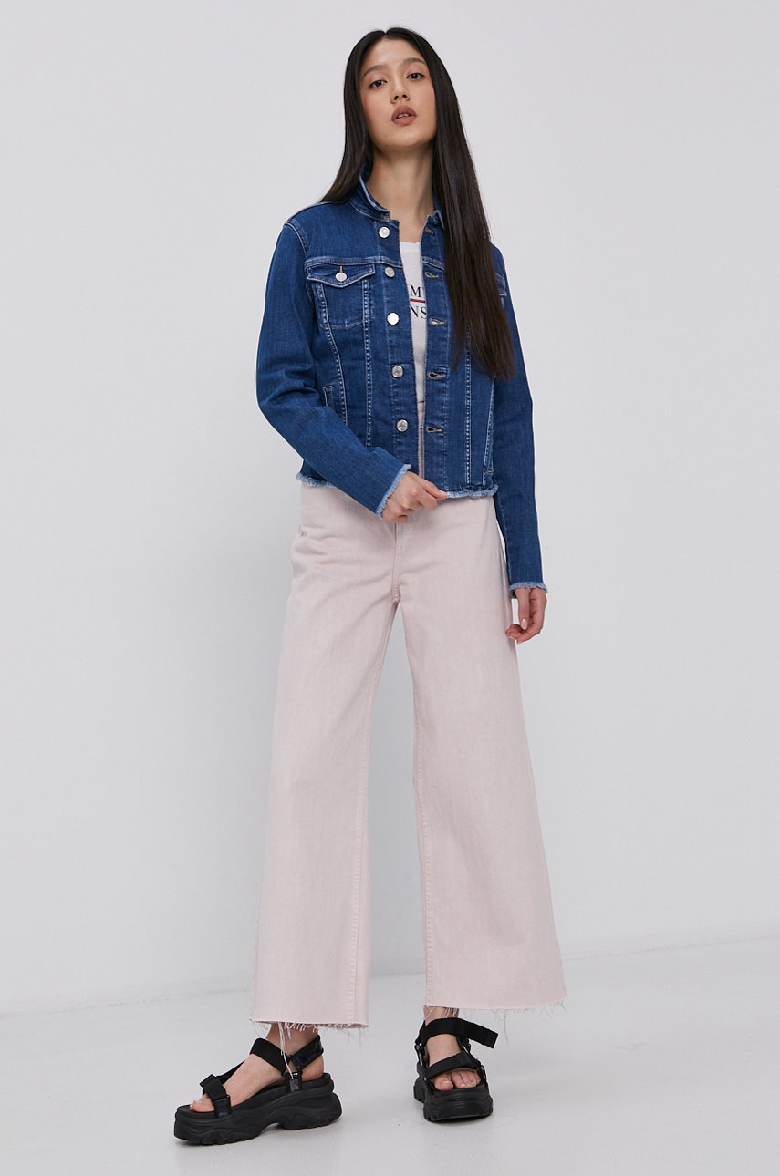 

Джинсова куртка Tommy Jeans жіноча перехідна