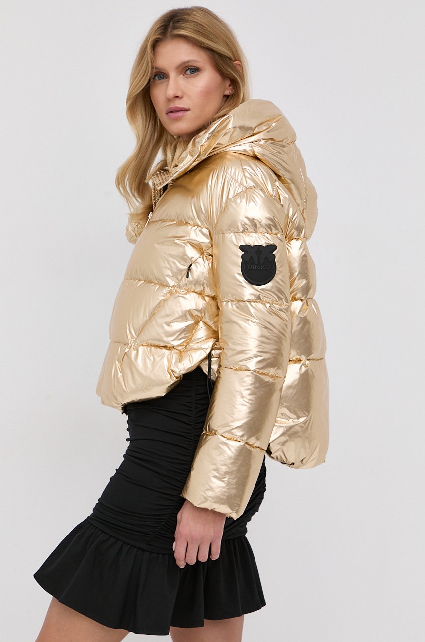 

Куртка Pinko женская цвет золотой зимняя