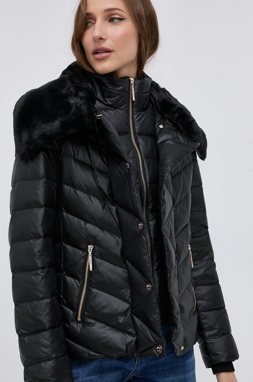 

Пухено яке Liu Jo дамско в черно с преходна изолация, Черен