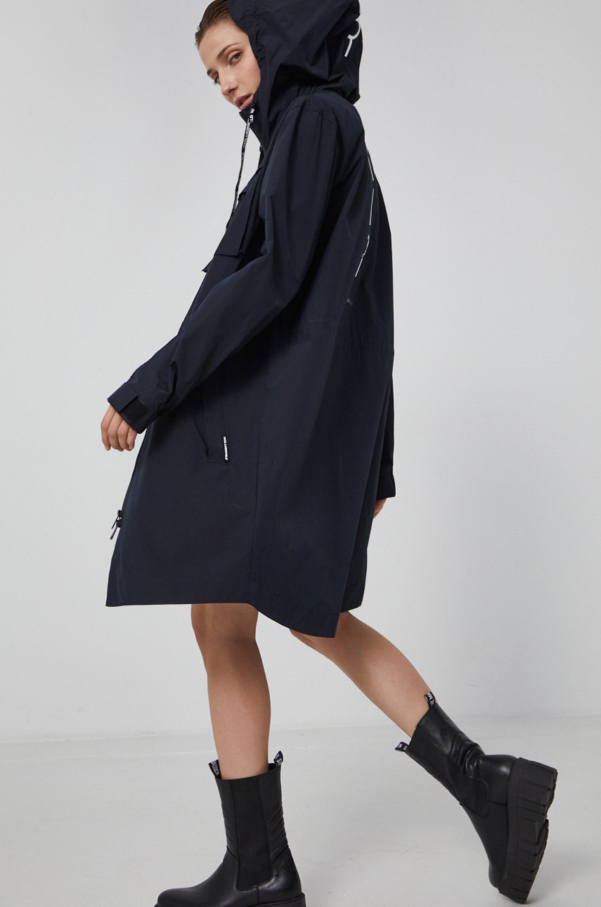 

Парка Karl Lagerfeld жіноча колір синій перехідна oversize
