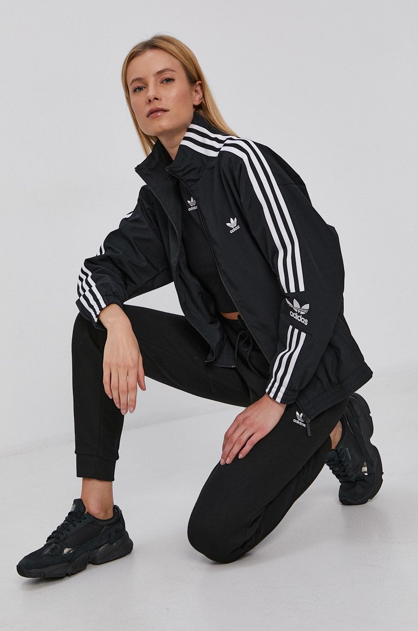 adidas Originals Kurtka damska kolor czarny przejściowa