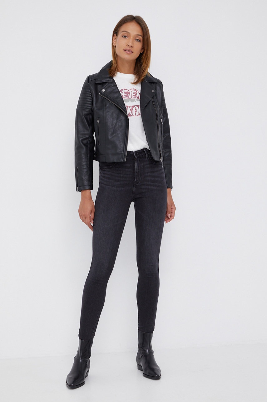 

Куртка Pepe Jeans Susane женская цвет чёрный переходная