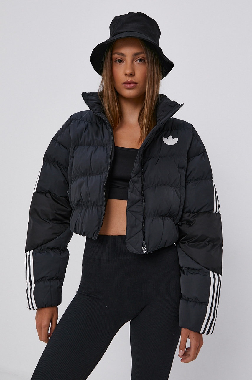 

Куртка adidas Originals жіноча колір чорний зимова