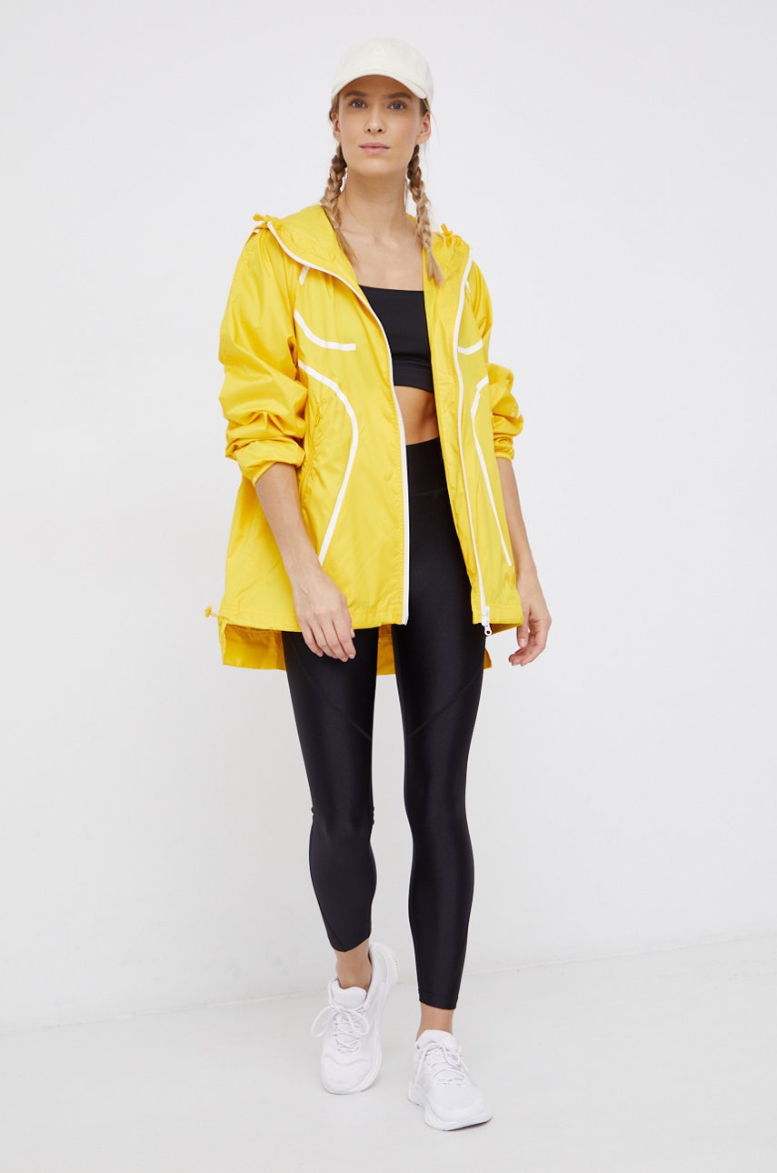 

Куртка adidas by Stella McCartney жіноча колір жовтий перехідна oversize