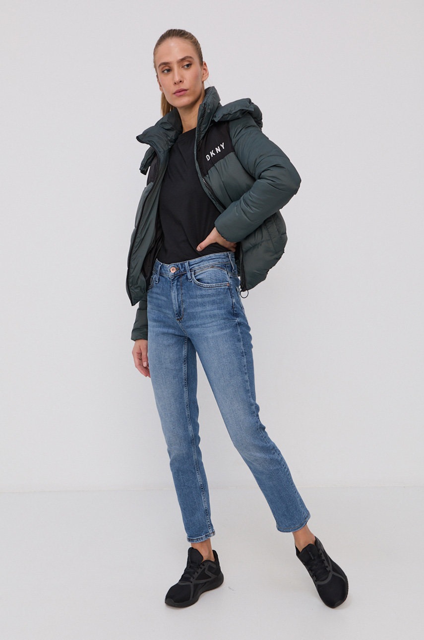 

Куртка Dkny жіноча колір сірий зимова