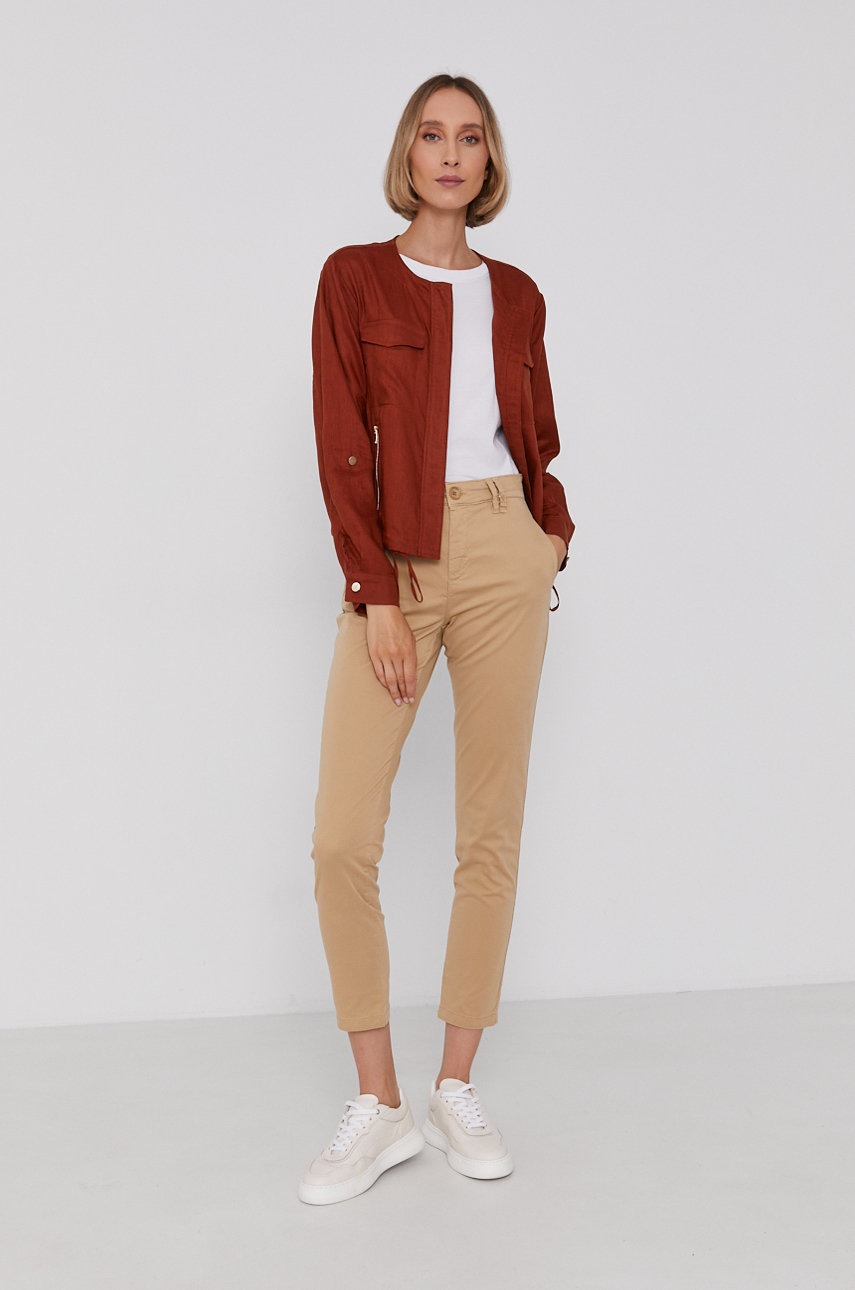 

Куртка Dkny женская цвет коричневый переходная