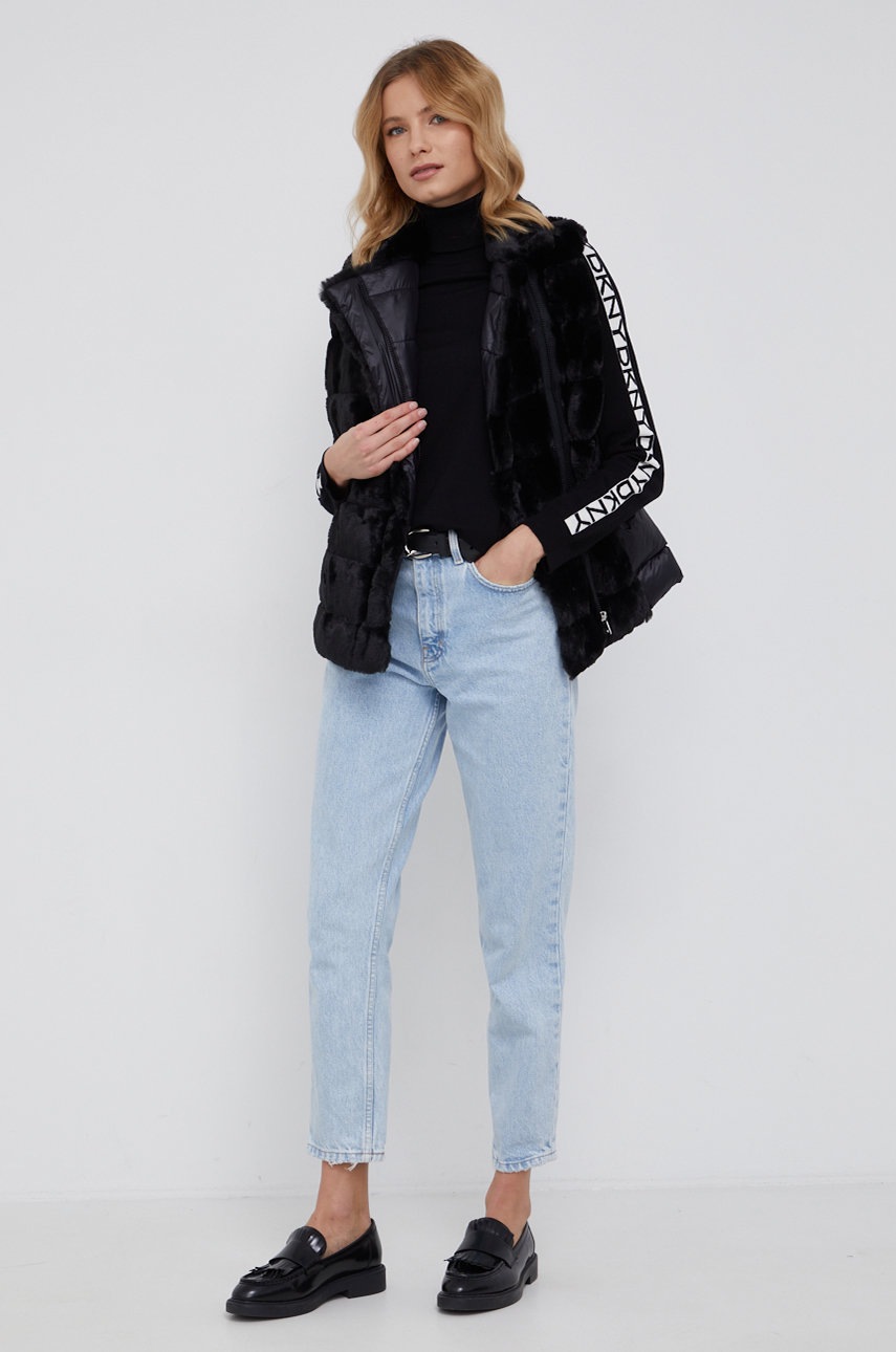 

Безрукавка Dkny женская цвет чёрный переходной