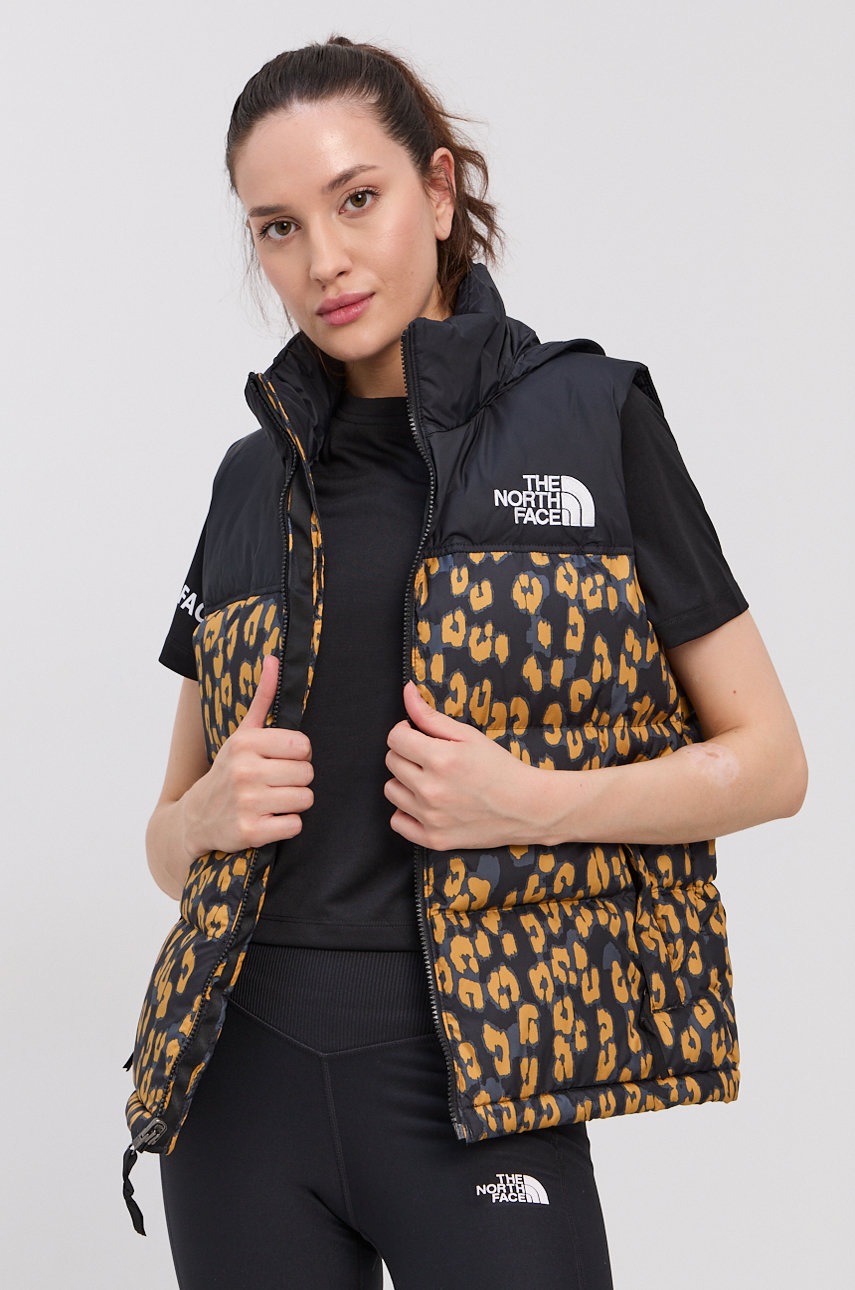 

Пуховая безрукавка The North Face женская цвет чёрный зимний