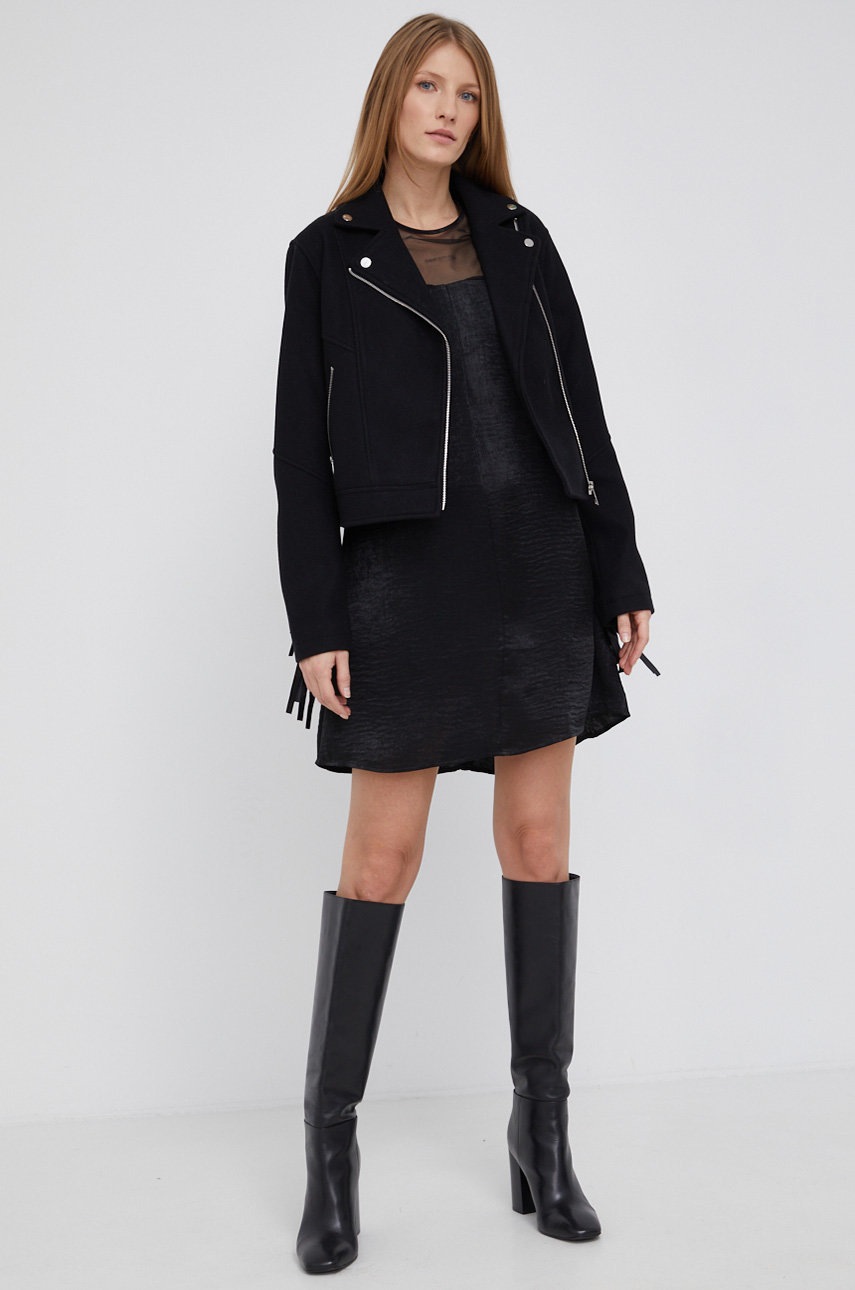 

Куртка Dkny женская цвет чёрный переходная