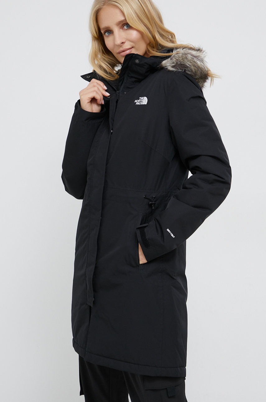 

Парка The North Face женская цвет чёрный переходная