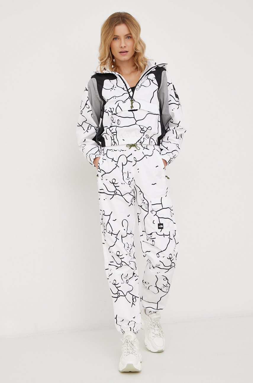 

Куртка The North Face жіноча колір білий перехідна oversize