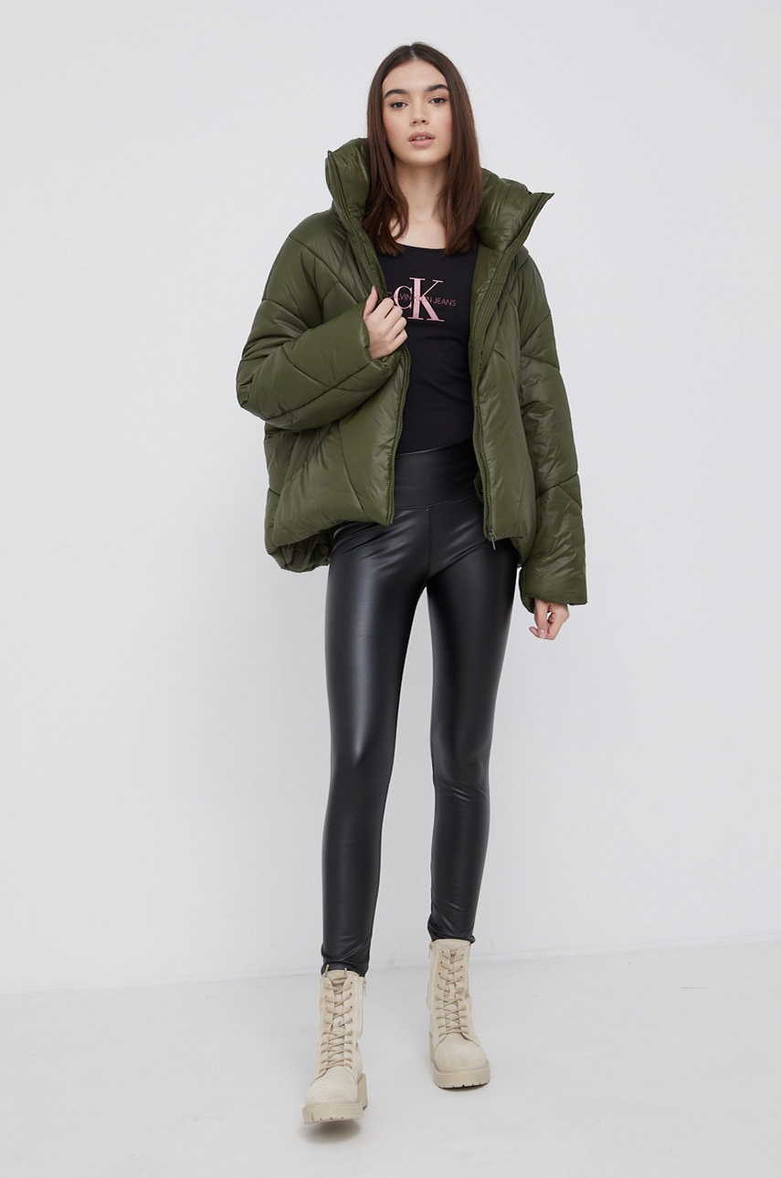 

Куртка Drykorn жіноча колір зелений зимова oversize