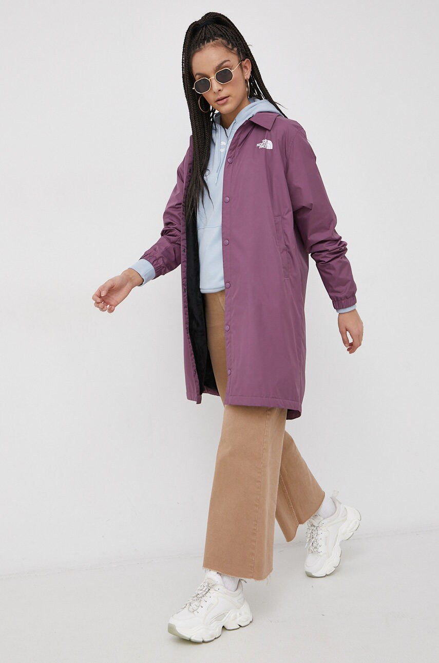 

Куртка The North Face цвет фиолетовый переходная