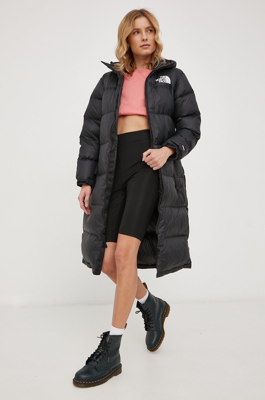 

Пуховая куртка The North Face женская цвет чёрный зимняя