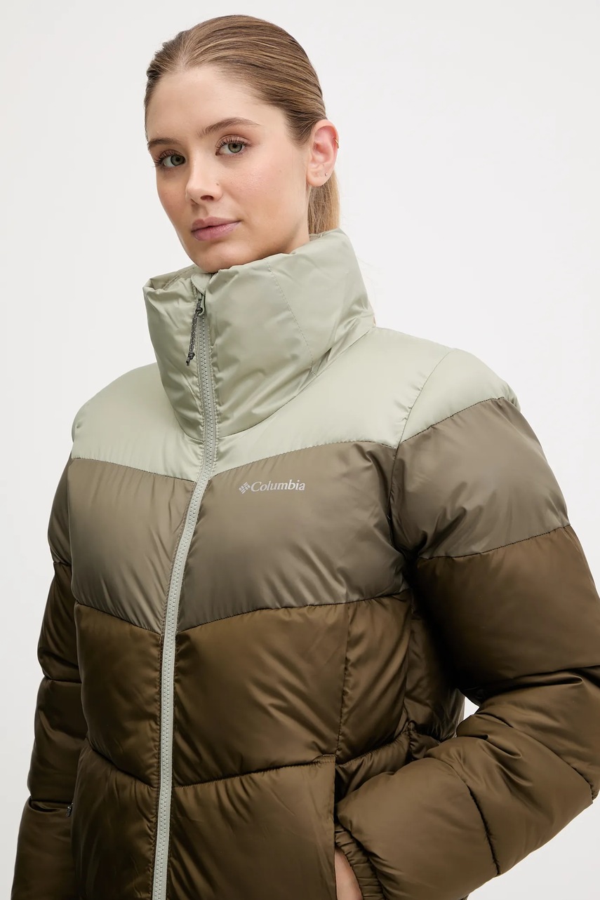 Μπουφάν Columbia Puffect Puffect Color Block Jkt χρώμα: πράσινο 1955101 φωτογραφία