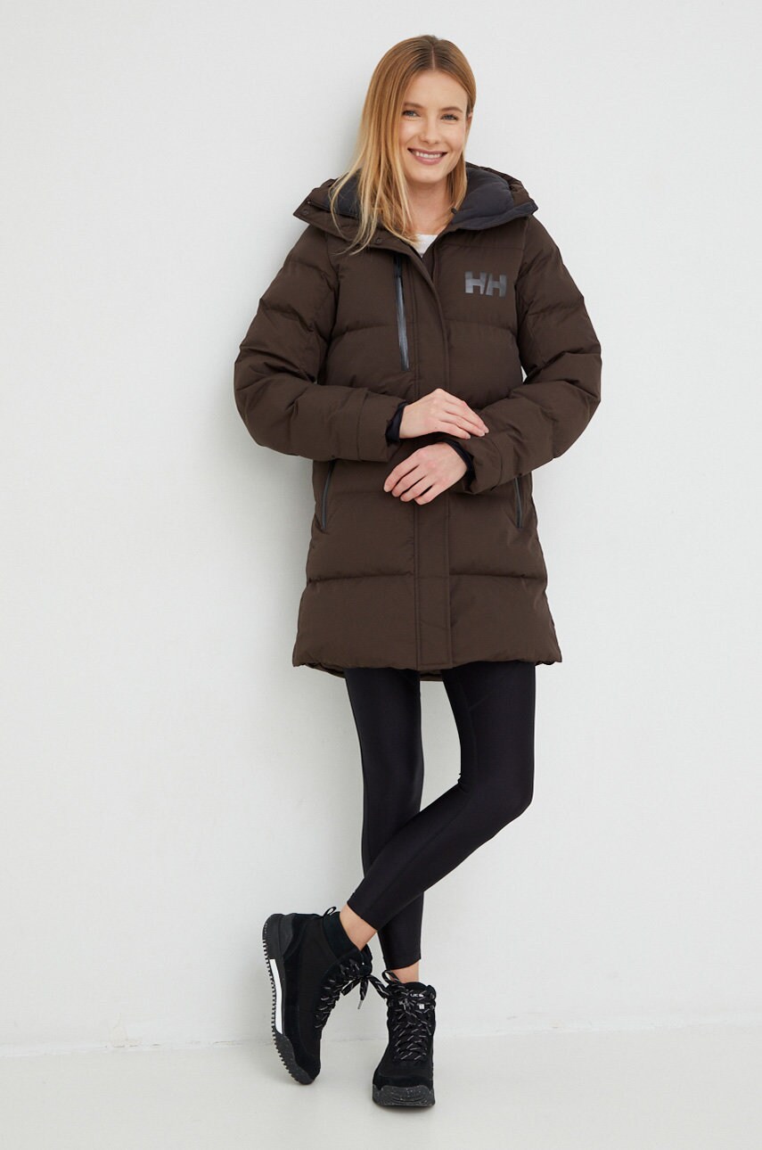 

Куртка Helly Hansen жіноча колір коричневий зимова