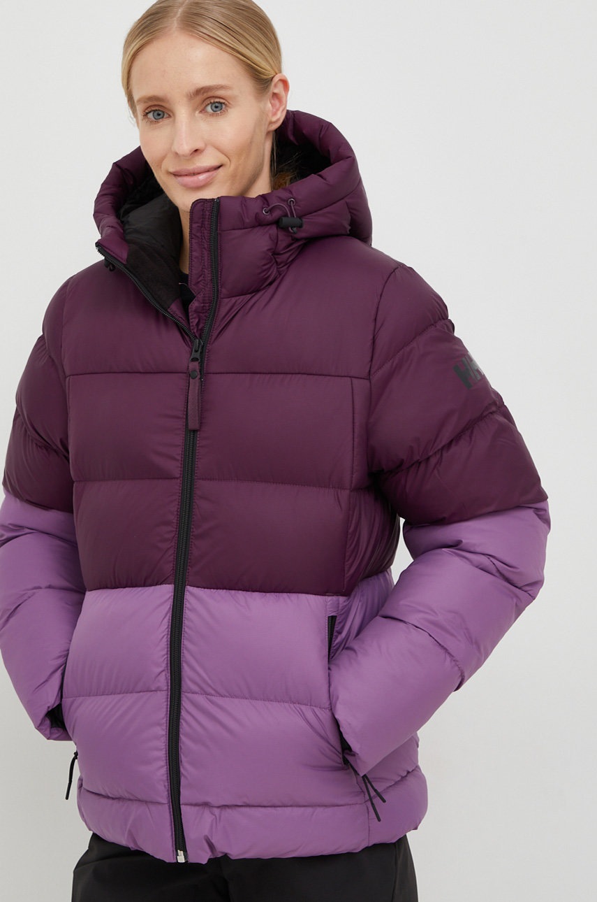 Helly Hansen geaca femei, culoarea roz, de iarna