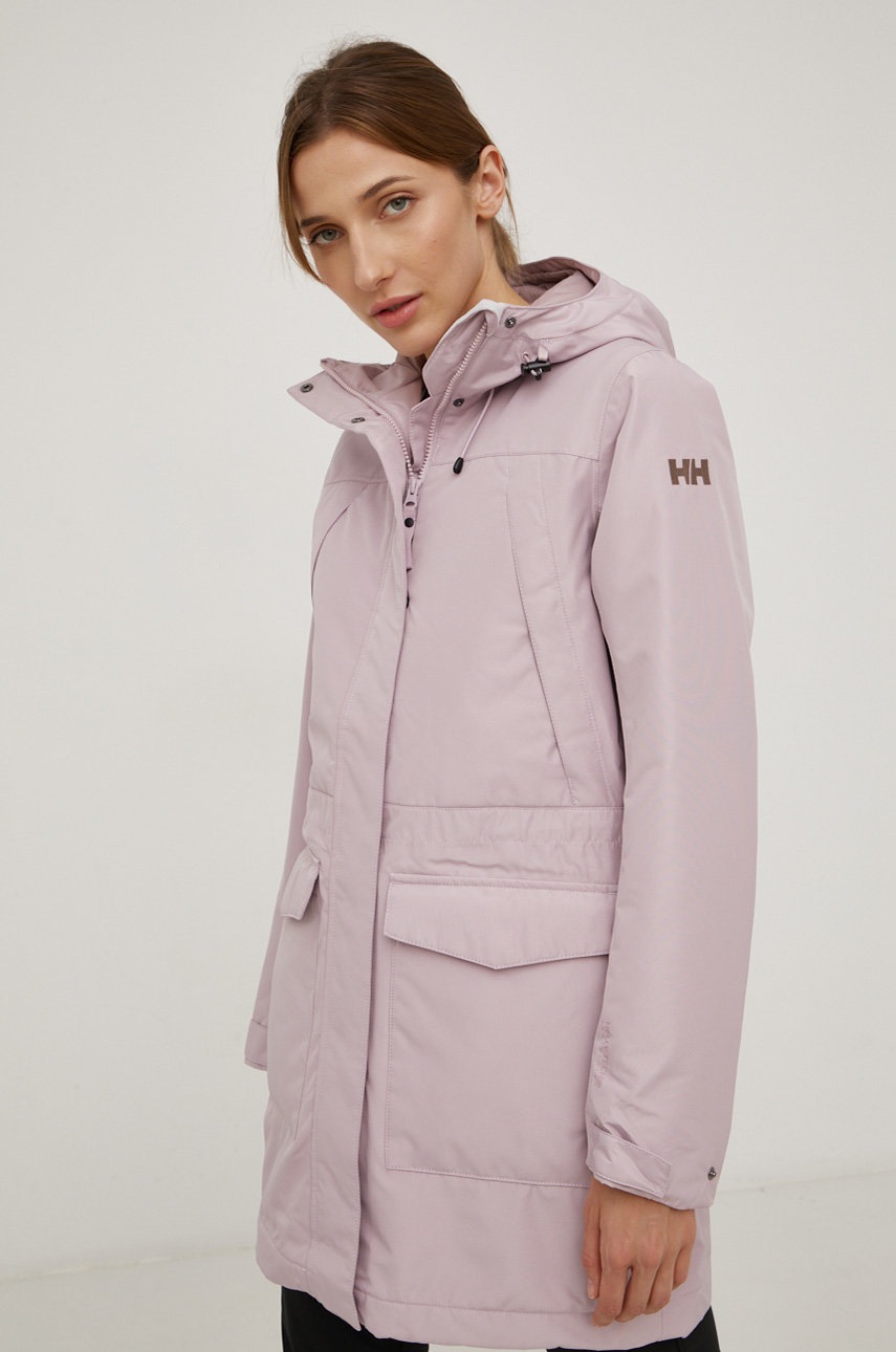Helly Hansen Kurtka damska kolor fioletowy zimowa