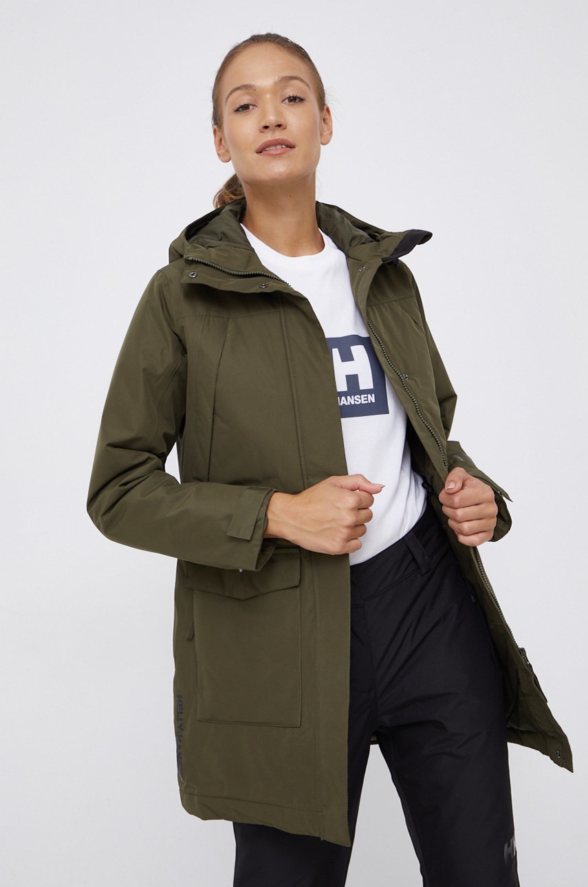

Куртка Helly Hansen женская цвет зелёный зимняя