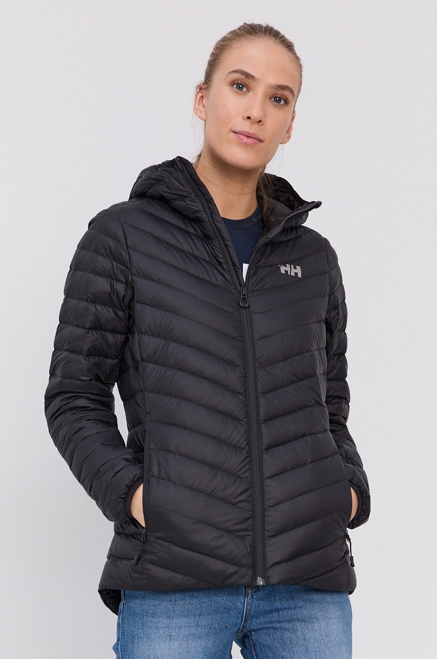 

Пухова куртка Helly Hansen жіноча колір чорний перехідна