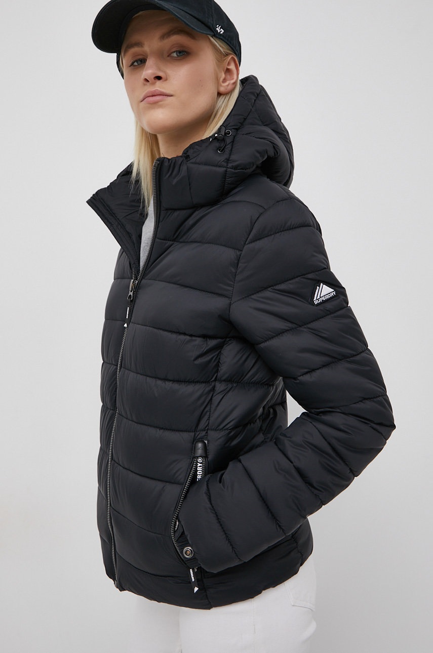 

Яке Superdry дамско в черно със зимна изолация, Черен