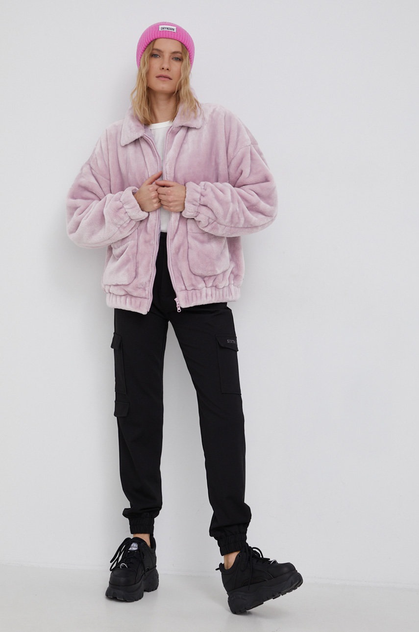 

Куртка Converse цвет фиолетовый переходная oversize