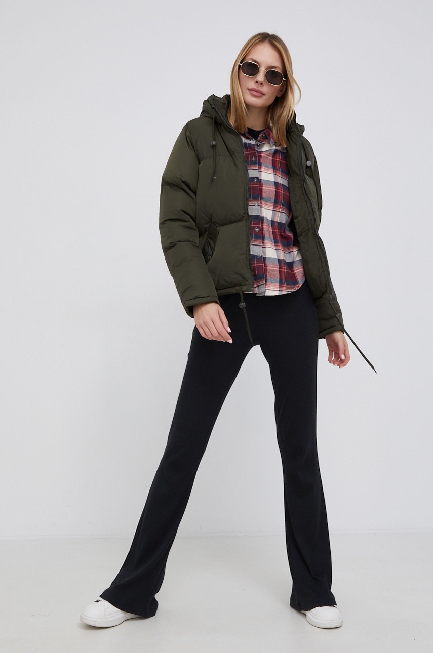 

Куртка Brave Soul колір зелений зимова oversize
