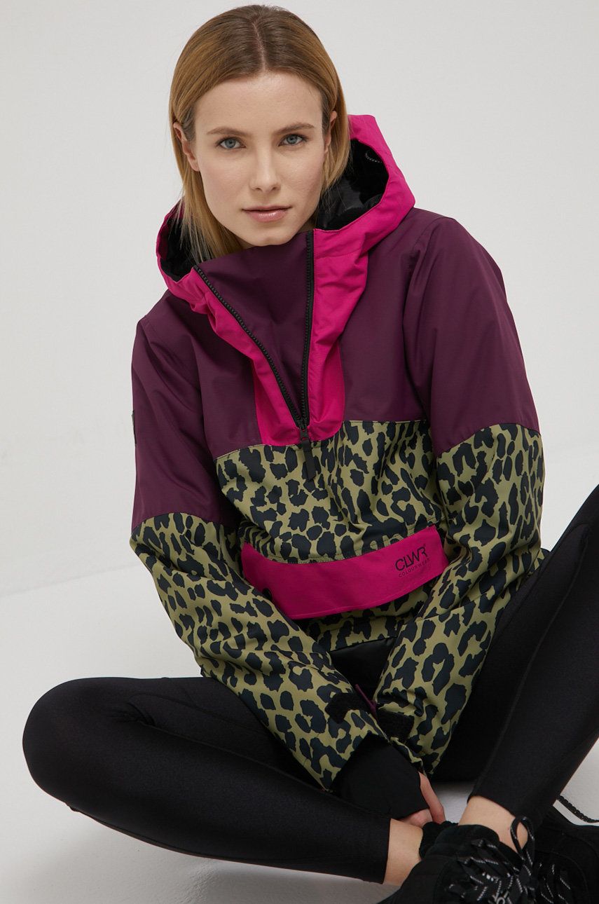 Colourwear geaca femei, culoarea maro imagine reduceri black friday 2021 answear.ro