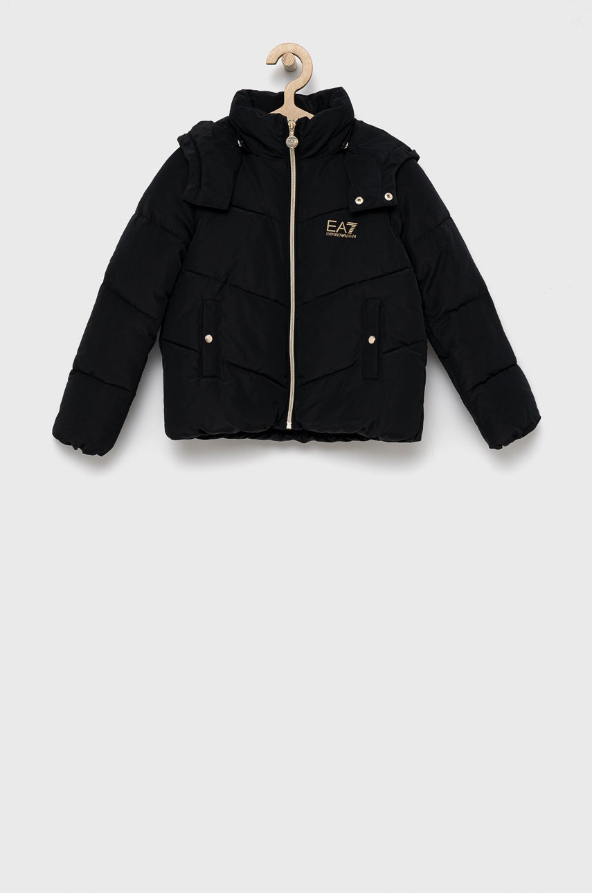 

Детско яке EA7 Emporio Armani в черно, Черен