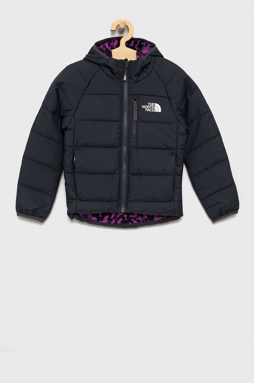 

Детская двусторонняя куртка The North Face цвет серый