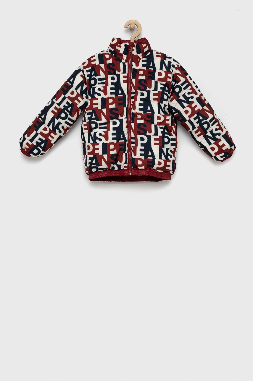 

Дитяча двостороння куртка Pepe Jeans колір червоний