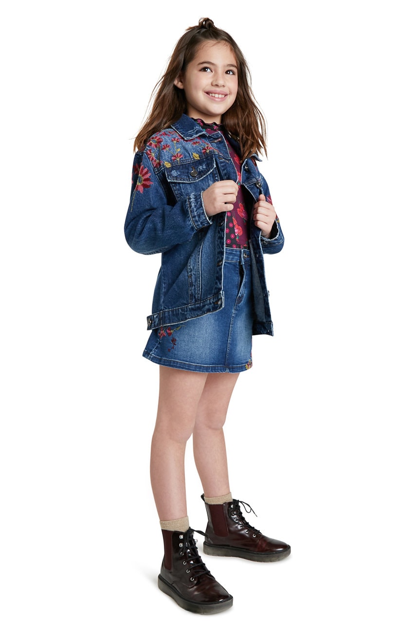 Desigual - geaca de blugi pentru copii