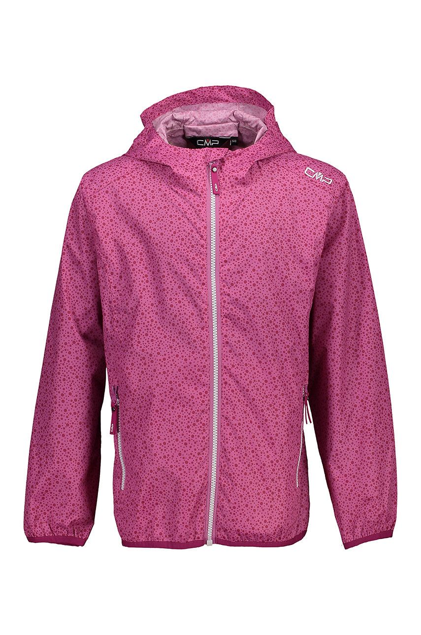 Dětská nepromokavá bunda CMP růžová barva - růžová -  100% Polyester